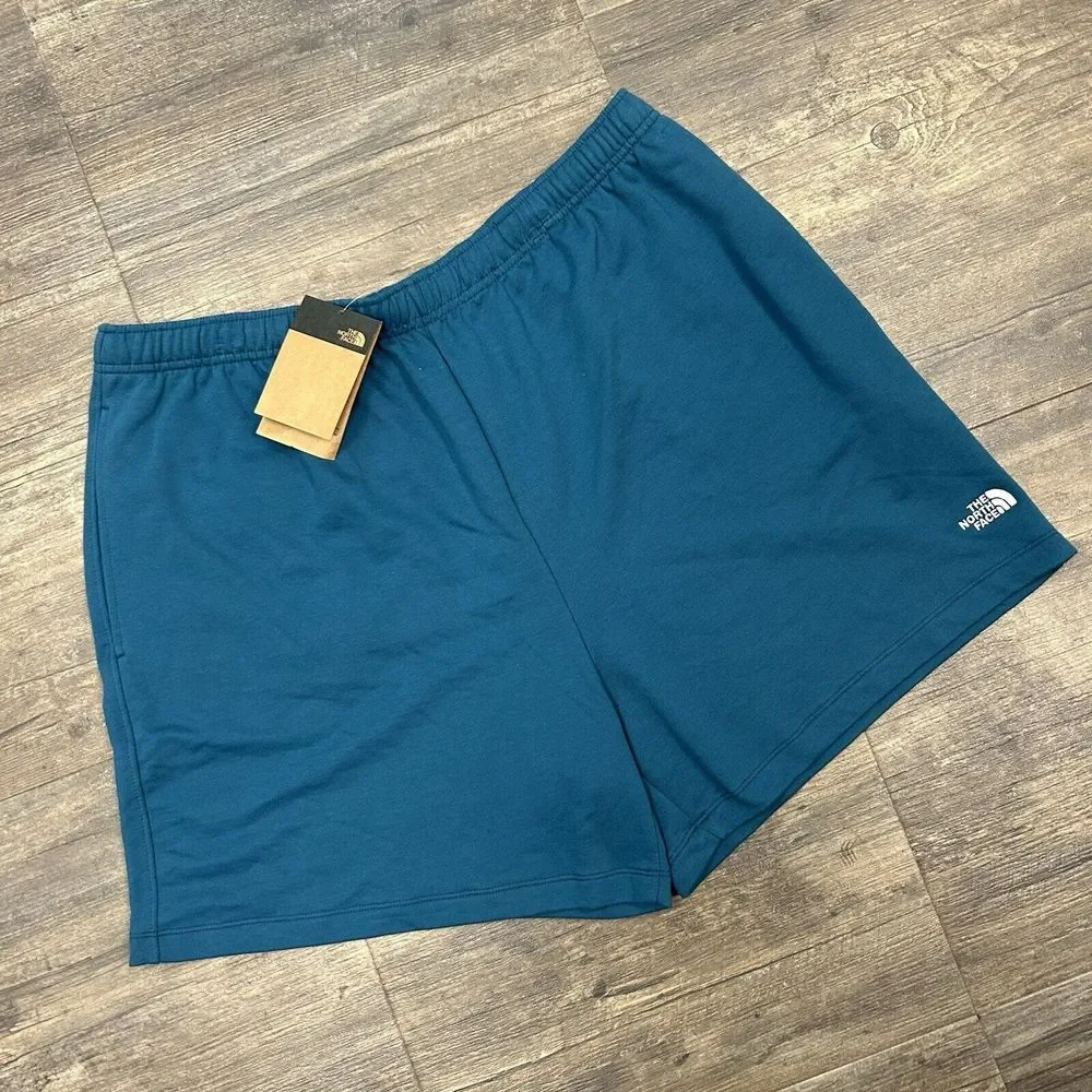 NWT The North Face Fleece Simple Logo Shorts Men XL Blue Coral Relaxed (367)